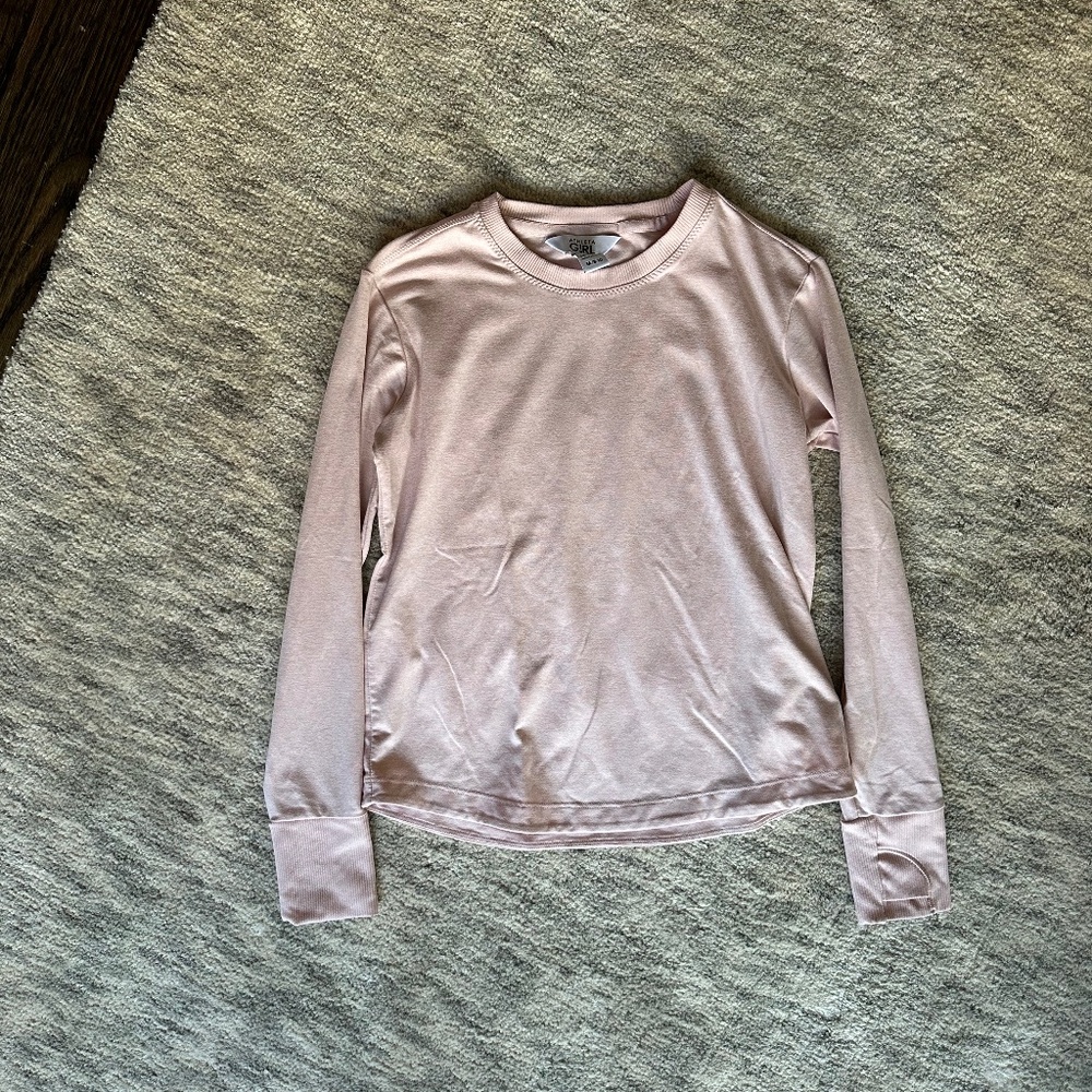 ATHLETA GIRL Power Up Sport Length Top Long Sleeve T-shirt Medium 8-10Y